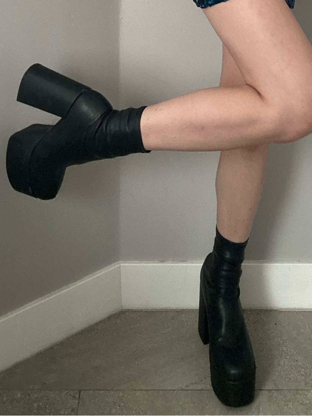 Women’s Black Platform Ankle Boots